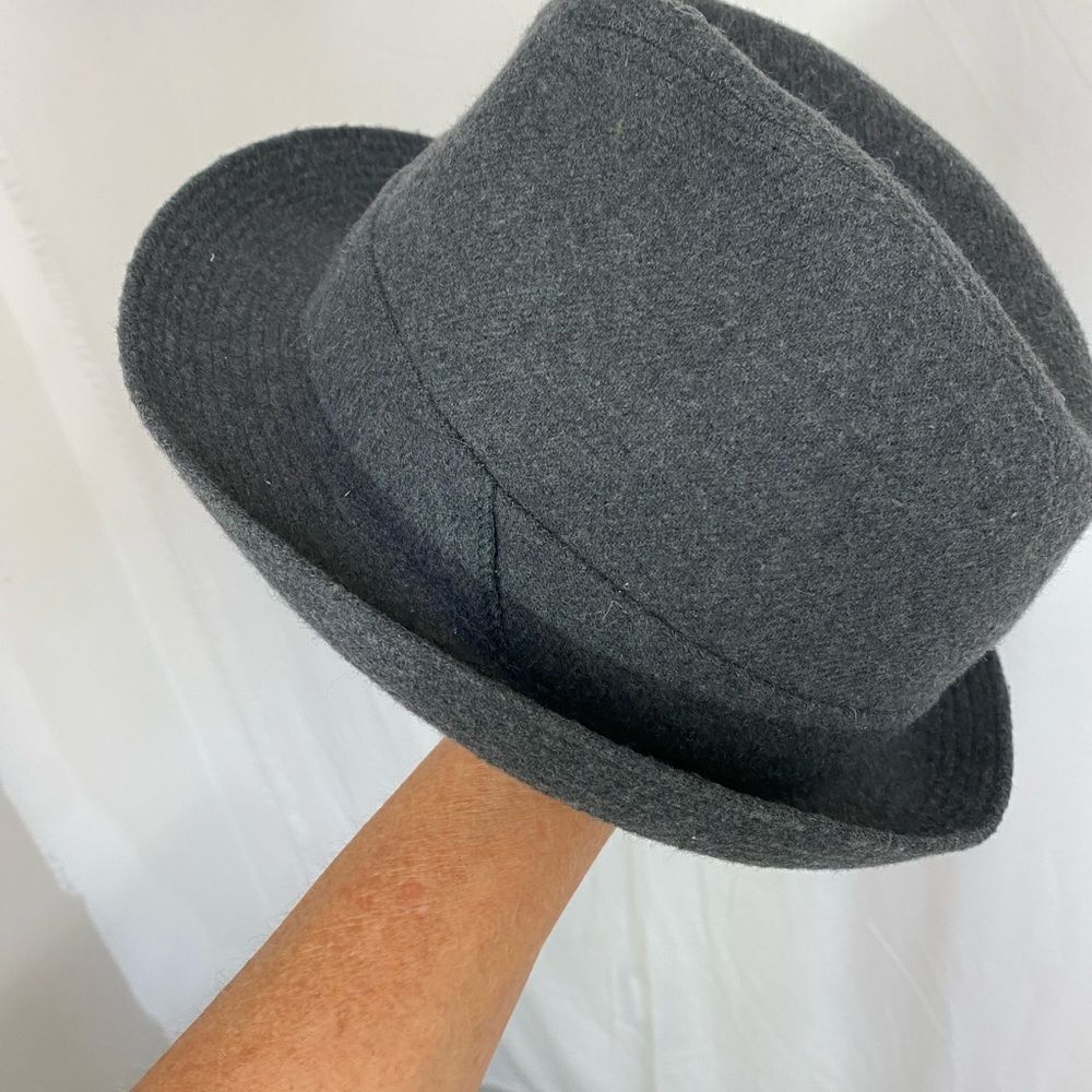 Imercork Crambes Paris France vintage 60’s wool blend gray fedora hat 54-6 5/8 - Picture 3 of 9